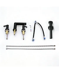 Phying Bathroom Faucet For bathroom Sink With Two Handles And Supply Lines, no swivel