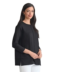 Jones New York Women's Serenity Knit 3/4 Sleeve Tunic Top