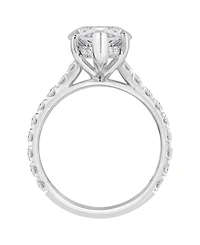 Macy's Certified Lab-Grown Diamond Halo Engagement Ring (6 ct. t.w.) in 14k White Gold