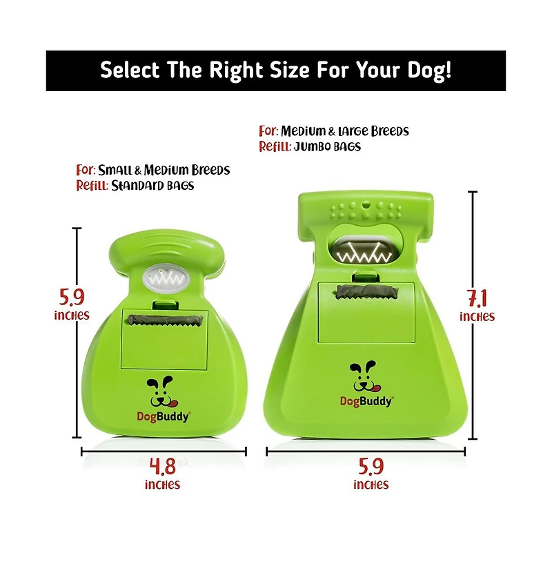 DogBuddy Dog Pooper Scooper With Waste Bag Dispenser