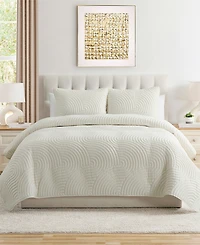Vcny Home Sands 3-Piece Curved Quilt Set
