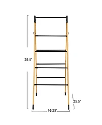 Household Essentials Bamboo V-Shaped Folding Clothes Drying Rack