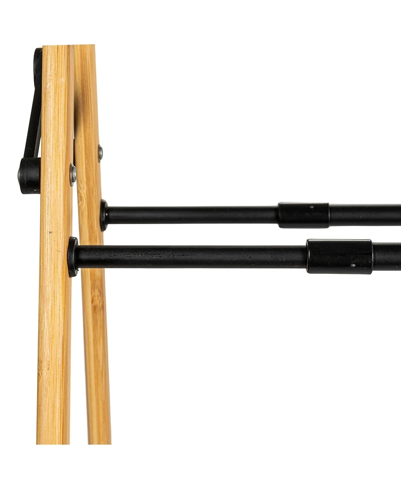 Household Essentials Bamboo V-Shaped Folding Clothes Drying Rack