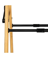 Household Essentials Bamboo V-Shaped Folding Clothes Drying Rack