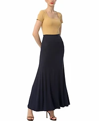 kimi + kai Women's Waist Ruched Maxi Skirt