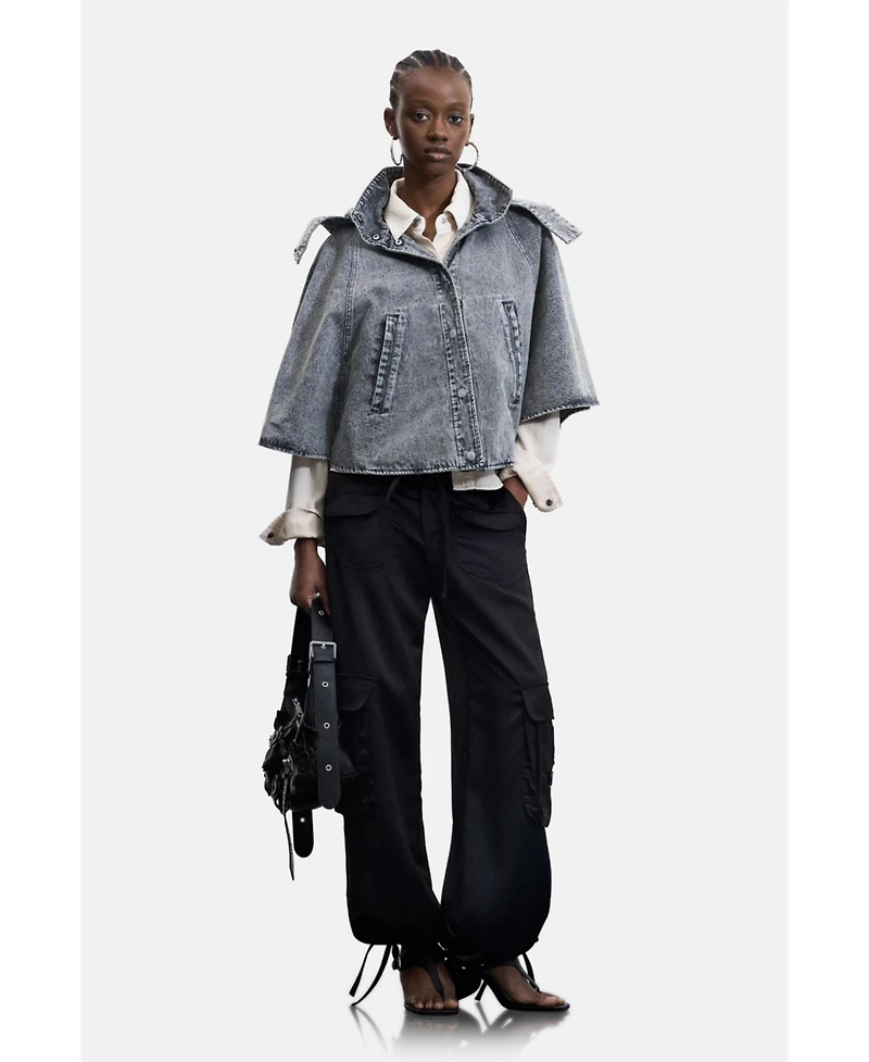 Desigual Women's Poncho denim 100% cotton
