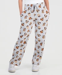 Love Tribe Juniors' Halloween Teddy Bear Straight-Leg Sweatpants