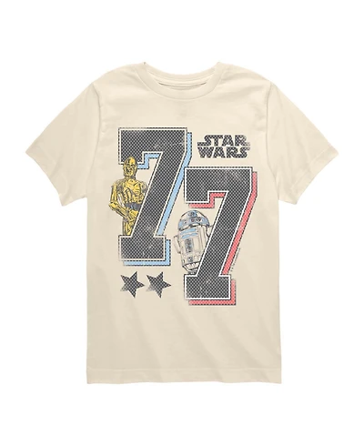 Star Wars Boys' 8-20 C-3PO and R2D2 Sporty Short-Sleeve Graphic T-Shirt