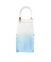 Pre-Owned Fendi Blue Gradient Laser Cut Patent and Suede Sunny Top Handle Bag