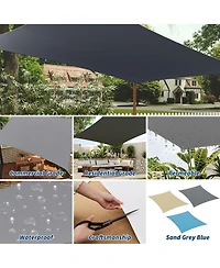 gaomon 10inchX13inch Sun Shade Sail Shade Cloth, Sunshade for Patio, Backyard, Deck, Garden, Sand