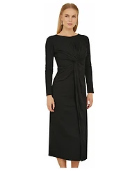 Yumi Women's Midi Fitted Stretch Dress