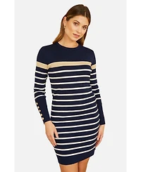 Yumi Women's Striped Knitted Dress