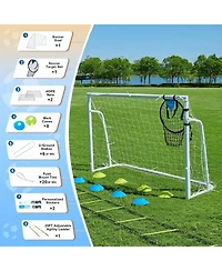 Gnuadz Soccer Goal Backyard Metal 8x6ft Training Equipment Outdoor Sports Gifts