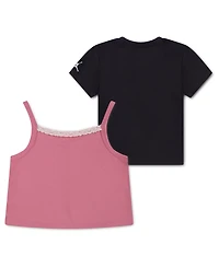 Jordan Girls' 7-16 Allstar Graphic Tank and T-Shirt, 2-Piece Set