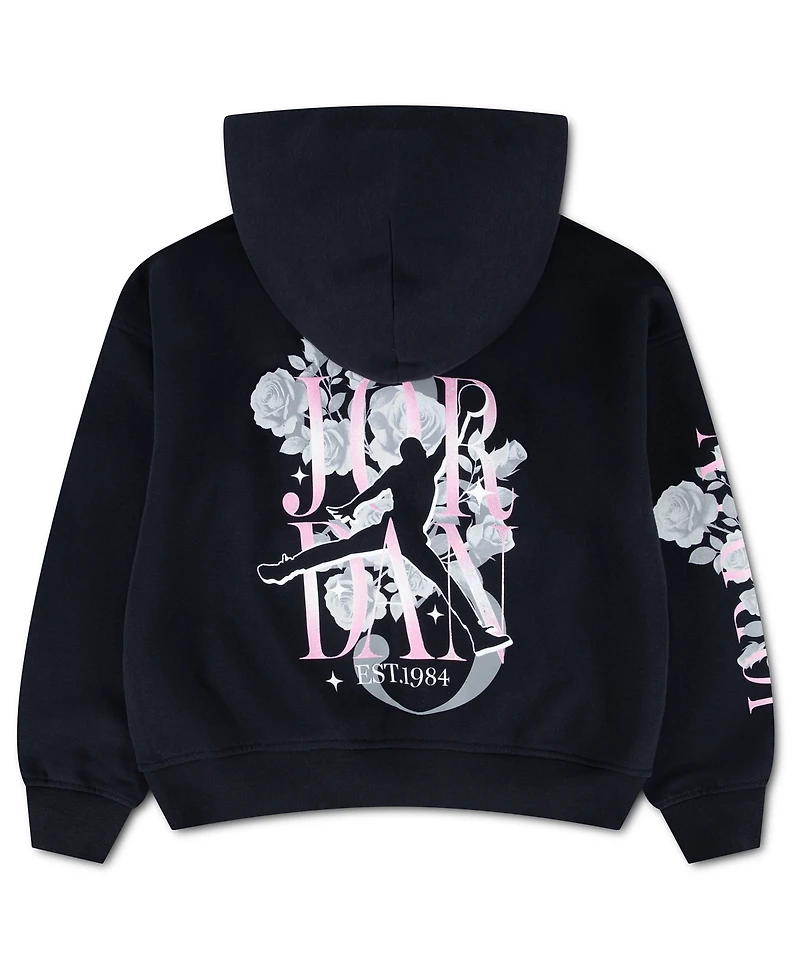 Jordan Girls' 7-16 Floral Stack Pullover Hoodie