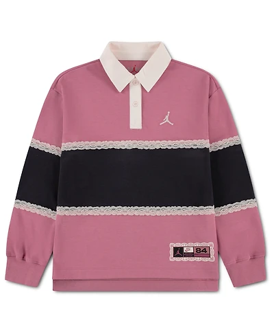 Jordan Girls' 7-16 Dri-Fit Allstar Rugby Sweatshirt
