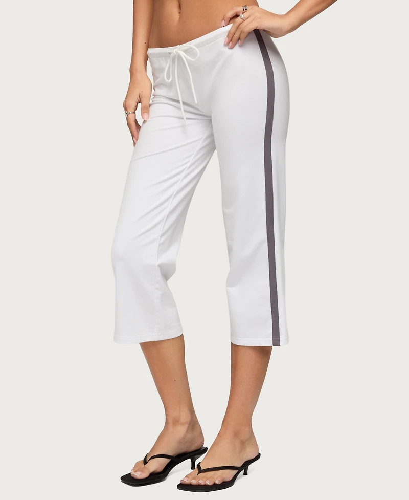 Edikted Women's Milene Contrast Terry Capri Pants