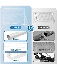 Xo 5-in-1 Soccer Goal, Collapsible Steel Frame Soccer Net with Rebounder, Portable Training Goal for Backyard