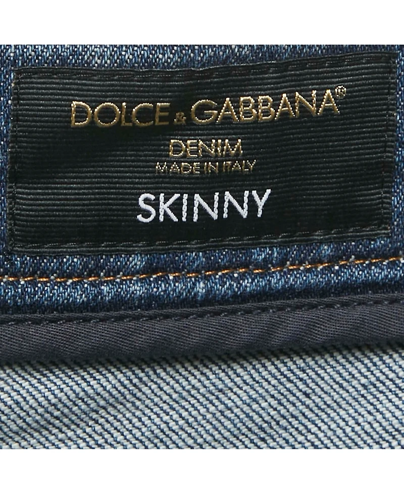 Pre-Owned Dolce & Gabbana Men's Washed Denim Skinny Jeans