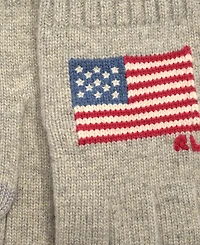 Polo Ralph Lauren Men's Wool Blend Rl Flag Knit Gloves