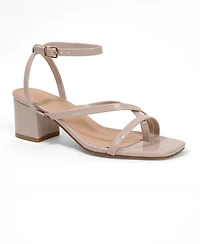 Berness Women's Elara Minimal Thong Block Heel Sandals