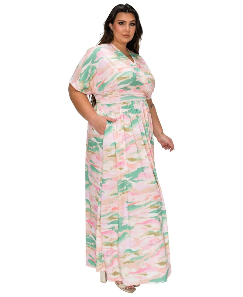L I V D Women's Plus Reverie Empire Waist Dress