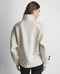 Dkny Sport Women's Campus Patch Quarter-Zip Sweatshirt