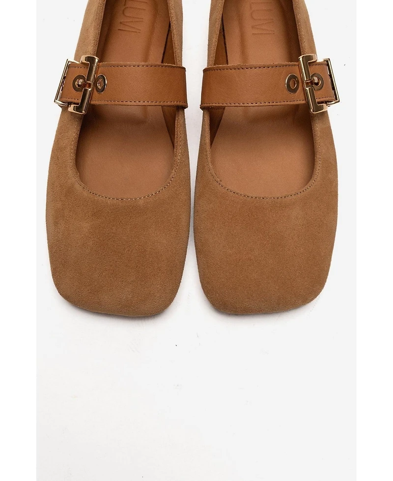 Forever & Always Shoes Women's Jonas Leather Ballet Flat