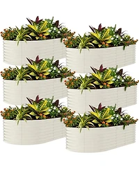 Xo Pack Galvanized Raised Garden Beds 8x4x2 ft, Metal Planter Boxes for Vegetables, Flowers