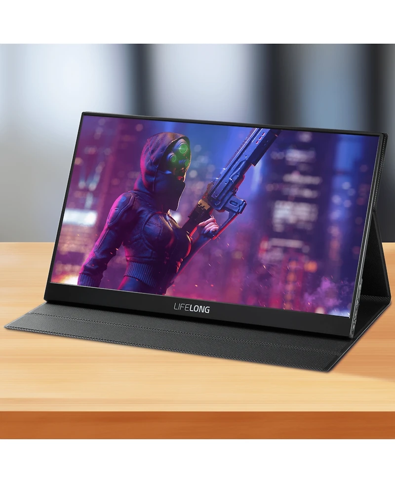 Lifelong 15.6 Portable Monitor G70 1080P Full Hd Ips Usb-c Hdmi Ultra Slim Lightweight Travel Display Hdr Second Screen
