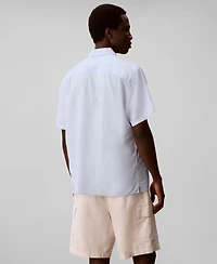 Calvin Klein Men's Linen-Blend Classic Button-Down Shirt