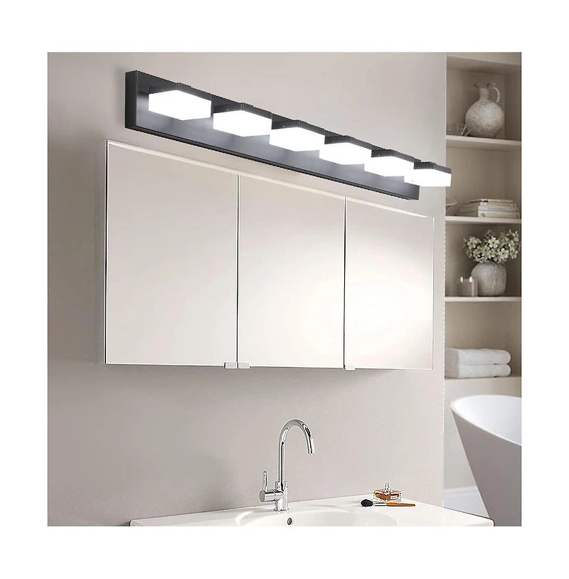 Midola Modern 6-Light Led Vanity Mirror Light Fixture For Bathrooms And Makeup Tables