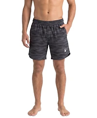 Spyder Men's Jute Print Scallop 7.5" Volley Swimsuit