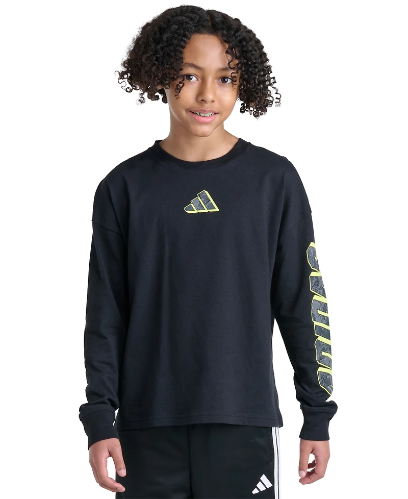 adidas Boys' 8-20 Long-Sleeve T-Shirt