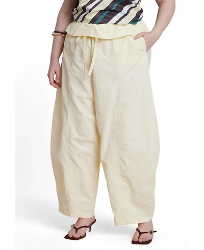 Eloquii Women's Foldover Tie Waist Pant