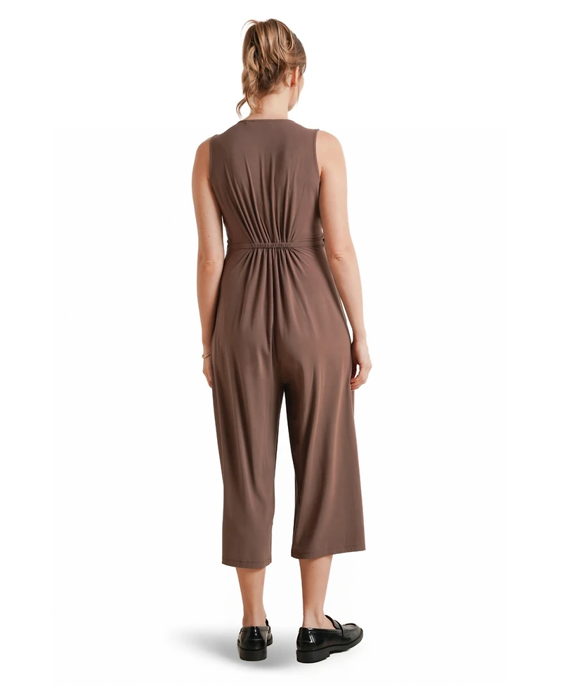 Nom Maternity Francesca Nursing Cropped Jumpsuit