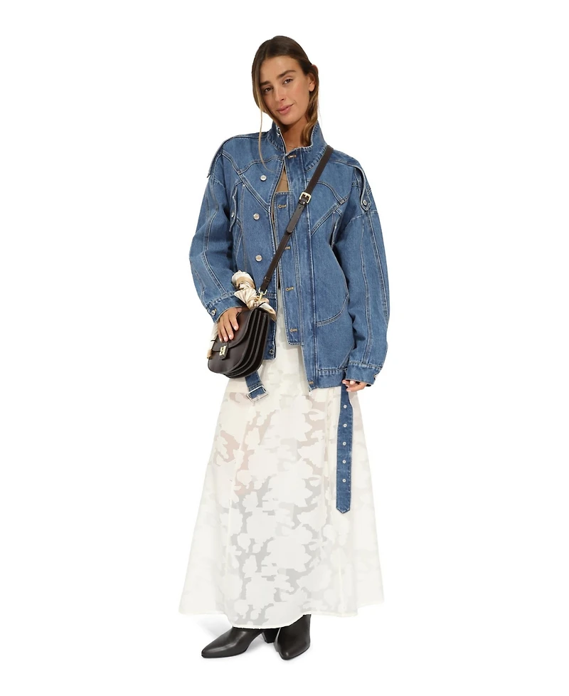 Belle & Bloom Women's and Downtown Denim Oversized Jacket