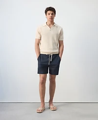 Mango Men's Cotton Lyocell 6.69" Bermuda Shorts