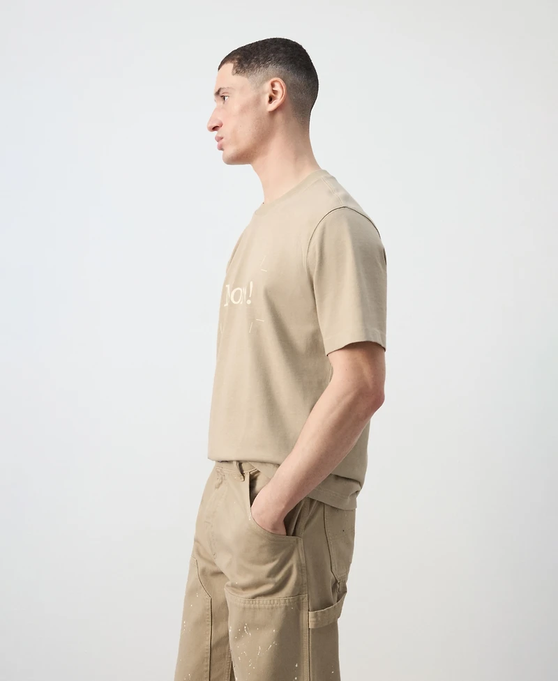 Mango Men's Cotton Printed T-Shirt