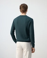 Mango Men's Cotton Fine-Knit Sweater
