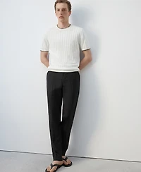 Mango Men's Fine-Knit Cotton T-Shirt