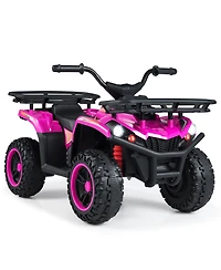 Slickblue 24V Kids Electric Quad Ride On with Led Headlights and Rugged Tires