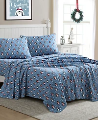 Winter Nights Cotton Flannel Queen Sheet Set