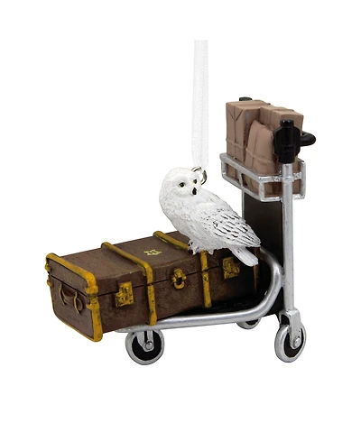 Hallmark Christmas Ornament Harry Potter Luggage Trolley With Hedwig