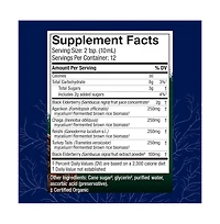 Host Defense Elderberry Plus Syrup - Immune & Respiratory Supplement - Liquid Mushroom Supplement with Turkey Tail, Reishi, Agarikon & Chaga