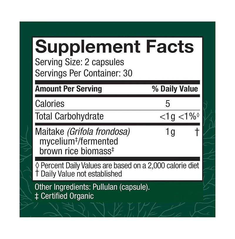 Host Defense Maitake Capsules - Immune & Cellular Health Support Supplement - Dietary Herbal Supplement with Maitake Mushroom & Mushroom Mycelium