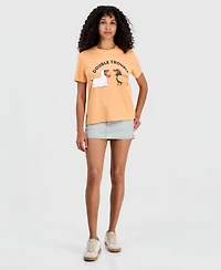 Love Tribe Juniors' Double Trouble Dog Crewneck Tee