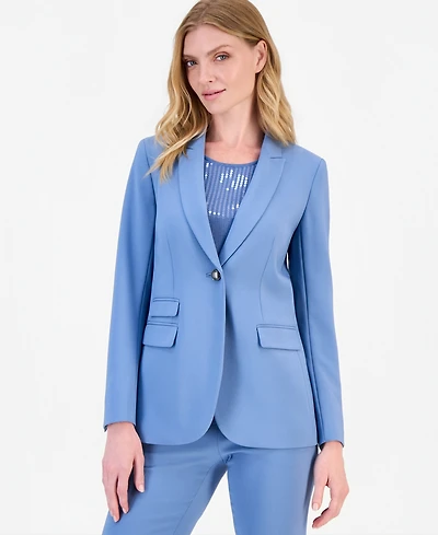 Anne Klein Women's Triple-Pocket One-Button Blazer