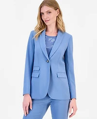 Anne Klein Women's Triple-Pocket One-Button Blazer