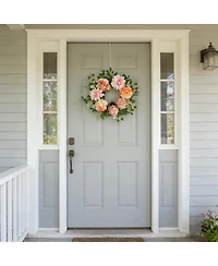 Gnuadz 20" Wreath Peony Dahlia Hydrangea Floral Decor